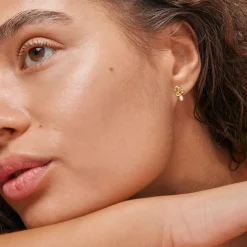 Enamel Copenhagen Studs Mio Pearl Gold-Plated