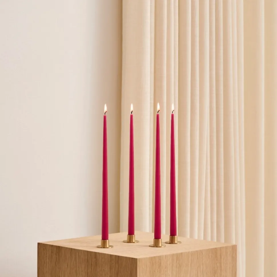 Ester & Erik Lysestage Blank Guld Mellem