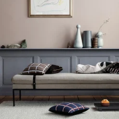 Ferm Living Salon Cushion Checked Taupe