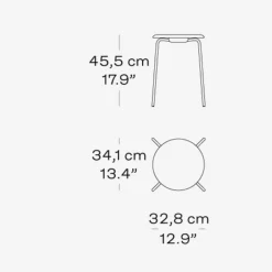 Fritz Hansen 3170 Dot Black Coloured Ash