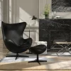 Fritz Hansen 3316 Ægget Sort Essential Læder