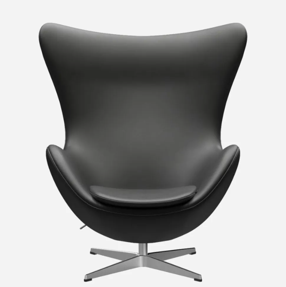 Fritz Hansen 3316 Ægget Sort Essential Læder