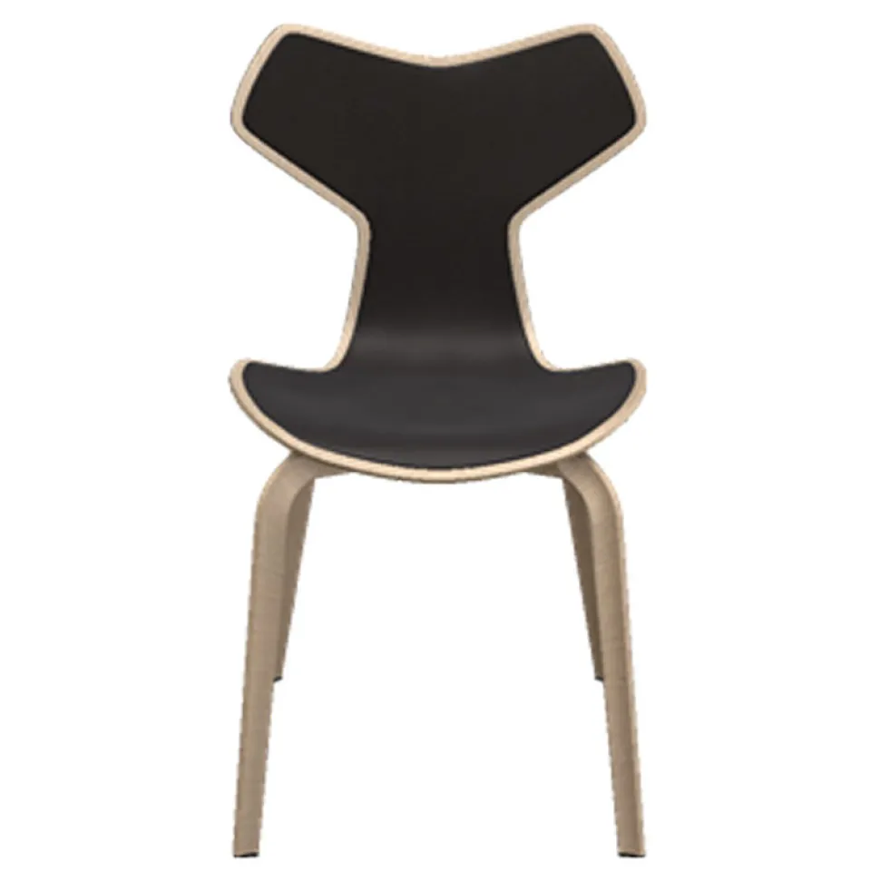 Fritz Hansen 4130 Grand Prix Stol Forsidepolstret Læder