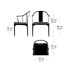 Fritz Hansen 4283 Kinastolen Sort Ask