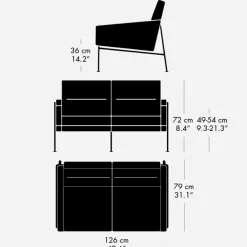 Fritz Hansen 3302 Sofa 2-Pers Essential Læder