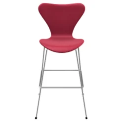 Fritz Hansen Serie 7 Høj Barstol Fuldpolstret Læder