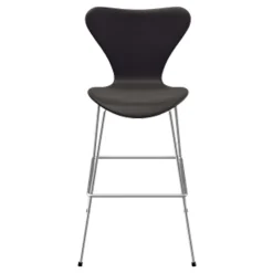 Fritz Hansen Serie 7 Høj Barstol Fuldpolstret Læder