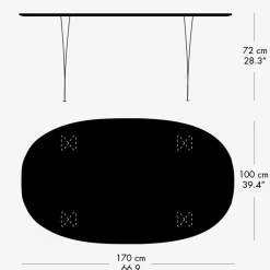 Fritz Hansen Super-Ellipse Bord B616