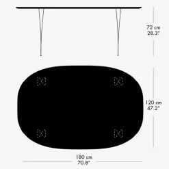 Fritz Hansen Super-Ellipse Bord B613