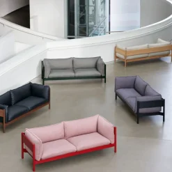 Hay Arbour 3-Pers. Sofa Olieret Valnød & Sort Nevada Læder