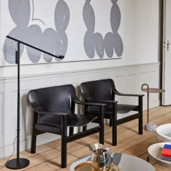 Hay Bernard Loungestol Sortlakeret Eg & Sort Læder