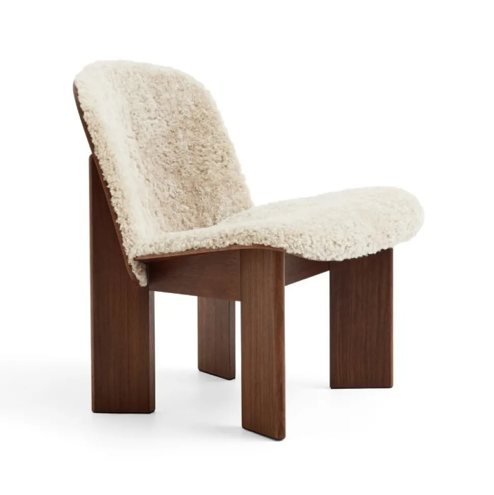 Hay Chisel Loungestol Walnut & Sheepskin