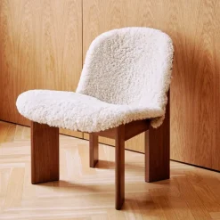 Hay Chisel Loungestol Walnut & Sheepskin