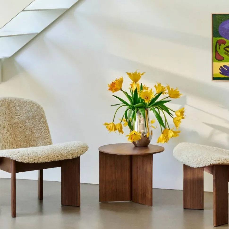 Hay Chisel Loungestol Walnut & Sheepskin