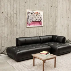 Hay Kofi Sofabord 60 x 60 Lakeret Valnød & Klar Glas