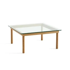 Hay Kofi Sofabord 80 x 80 Oak & Clear Glass