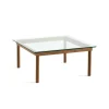 Hay Kofi Sofabord 80 x 80 Walnut & Clear Glass