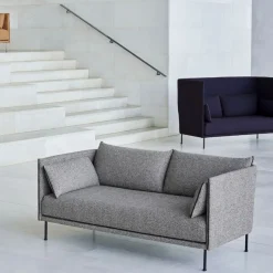 Hay Silhouette 2-Pers. Sofa Pulverlakeret stål & Olavi 03