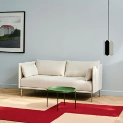 Hay Silhouette 2-Pers. Sofa Stål & Sort Sense Læder