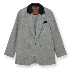 HEYANNO Brave Tweed Blazer Grey Melange
