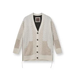 HEYANNO Grand Quilt Cardigan Ecru