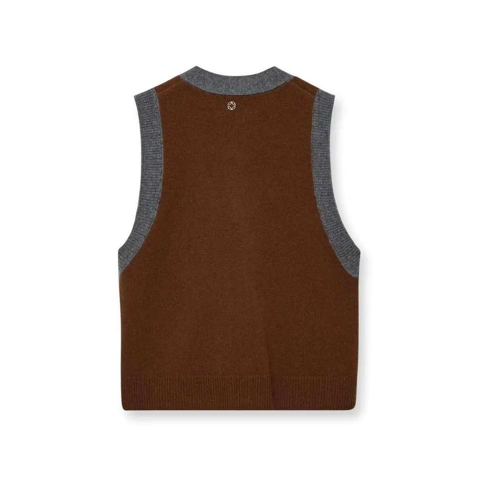 HEYANNO Victory Knit Waistcoat Grey Melange