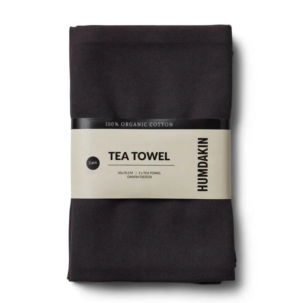 Humdakin Organic Tea Towels Coal