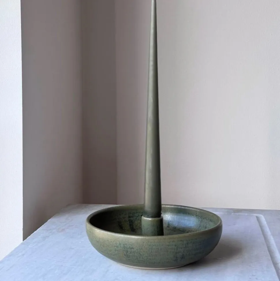 Julie Damhus Studio Oda Lysestage Skål Stor Grøn