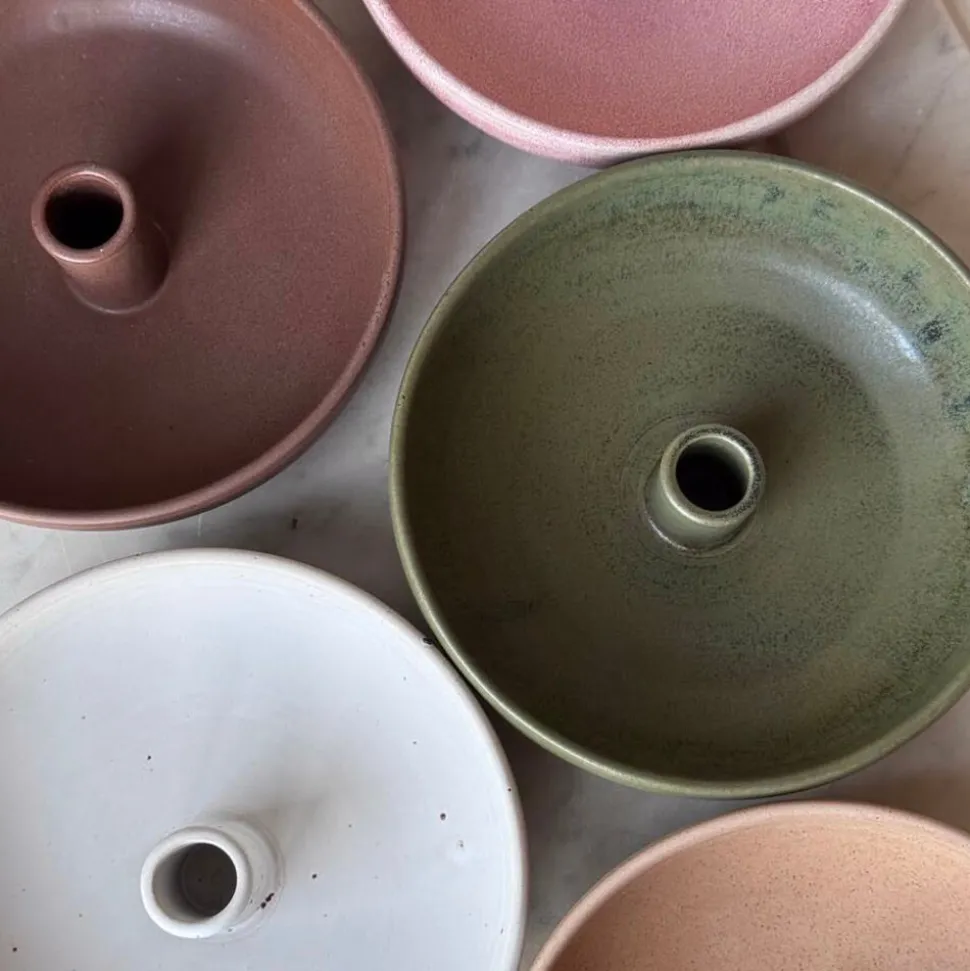 Julie Damhus Studio Oda Lysestage Skål Stor Grøn