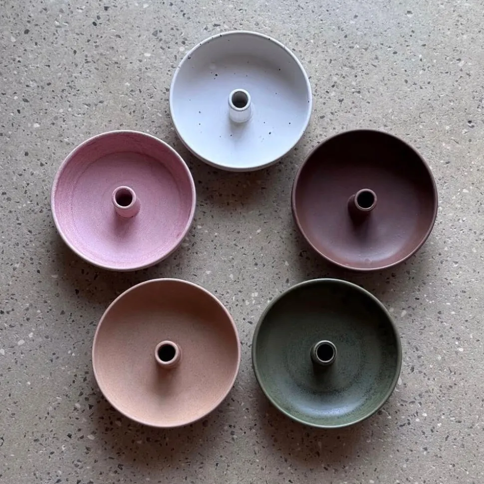 Julie Damhus Studio Oda Lysestage Skål Stor Grøn