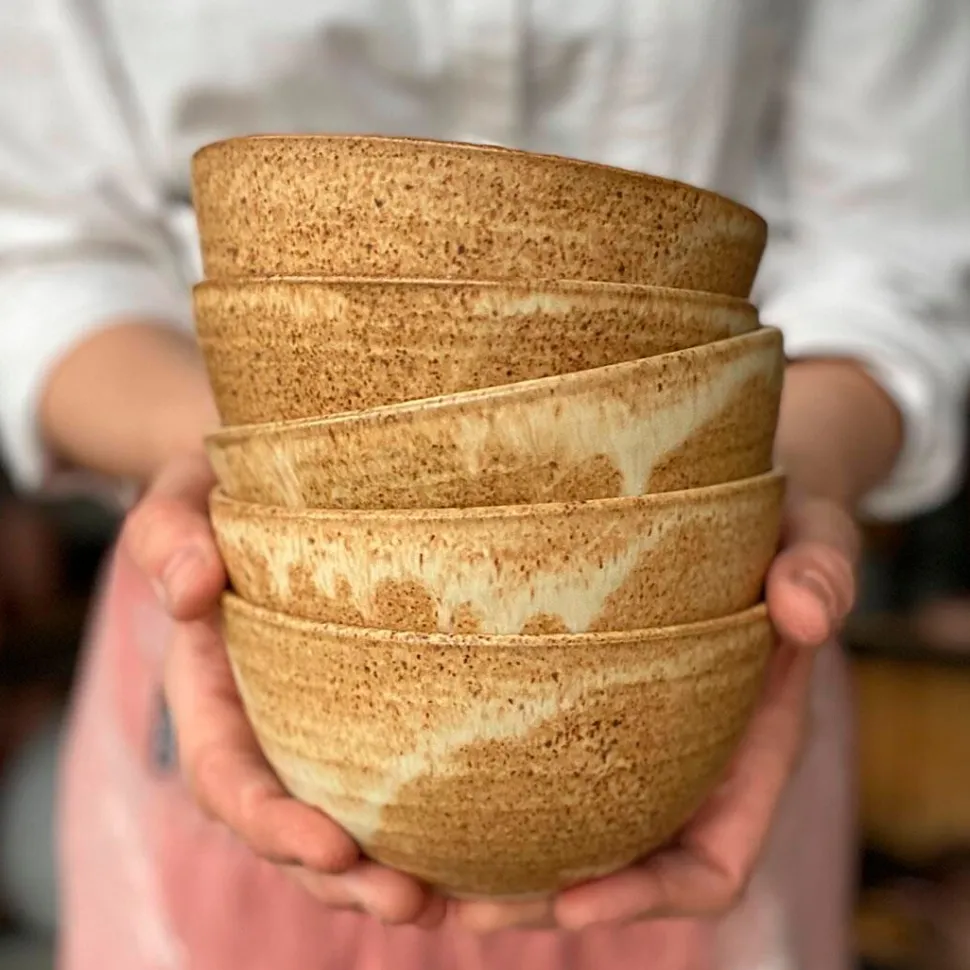 Julie Damhus Studio Oda Skål Mellem Brun