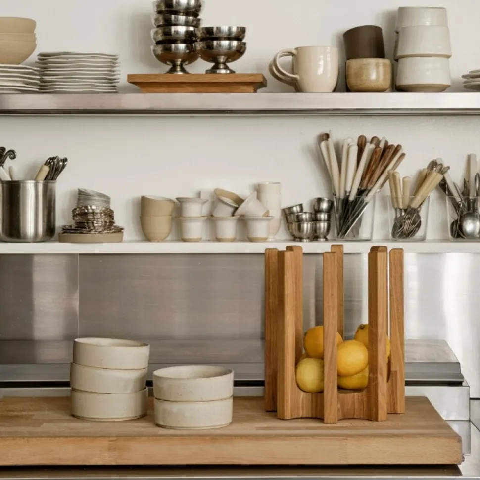 Kristina Dam Studio Column Bowl Warm Lacquered Oak