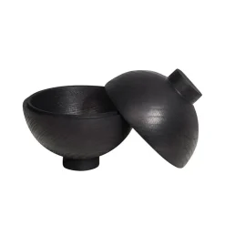 Kristina Dam Wooden Sphere Bowl Black