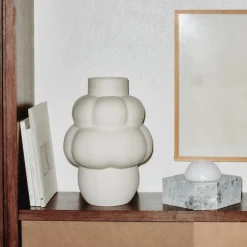 Louise Roe Balloon Vase 04 Ceramic Raw White