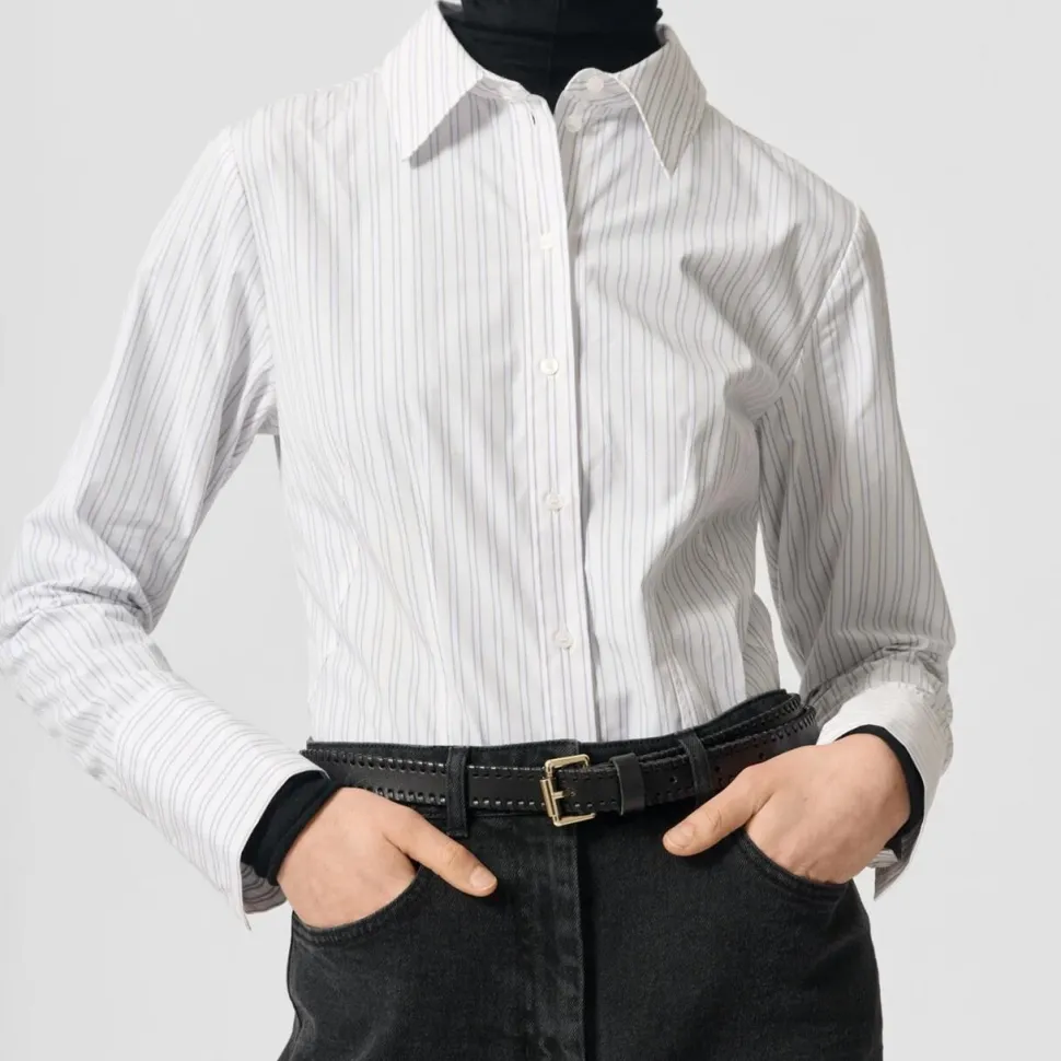 Lovechild 1979 Rosy Shirt Dusty Blue Stripe