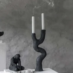 Mette Ditmer Art Piece Candleholder Black