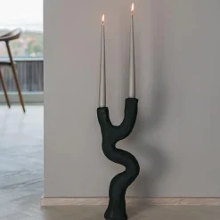Mette Ditmer Art Piece Candleholder Black