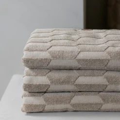 Mette Ditmer Geo Bath Towel Sand