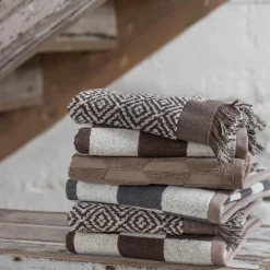 Mette Ditmer Retro Bath Towel Chocolate