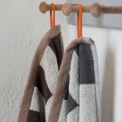 Mette Ditmer Retro Guest Towels Dark Grey