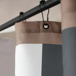 Mette Ditmer Retro Shower Curtain Dark Grey