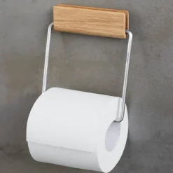 Moebe Toilet Roll Holder Oak/Steel