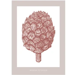 Monika Petersen Artichoke Poster Cherry Red