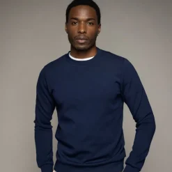 Mos Mosh Gallery Abel Crew Neck Sweat Salute Navy