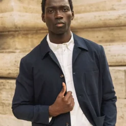 Mos Mosh Gallery Conor Seer Check Jacket Navy