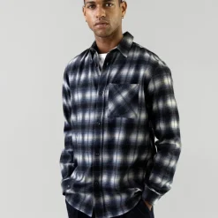 Mos Mosh Gallery David Shadow Overshirt Salute Navy