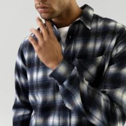 Mos Mosh Gallery David Shadow Overshirt Salute Navy