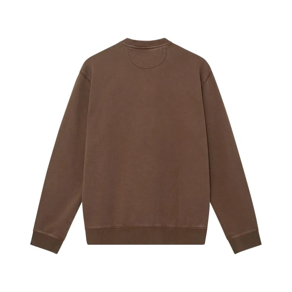 Mos Mosh Gallery French Faded Sweatshirt Chocolate Brown