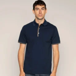 Mos Mosh Gallery Harvey Polo SS Tee Navy