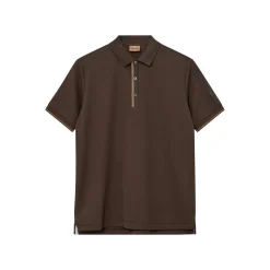 Mos Mosh Gallery Harvey Polo SS Tee Chocolate Brown